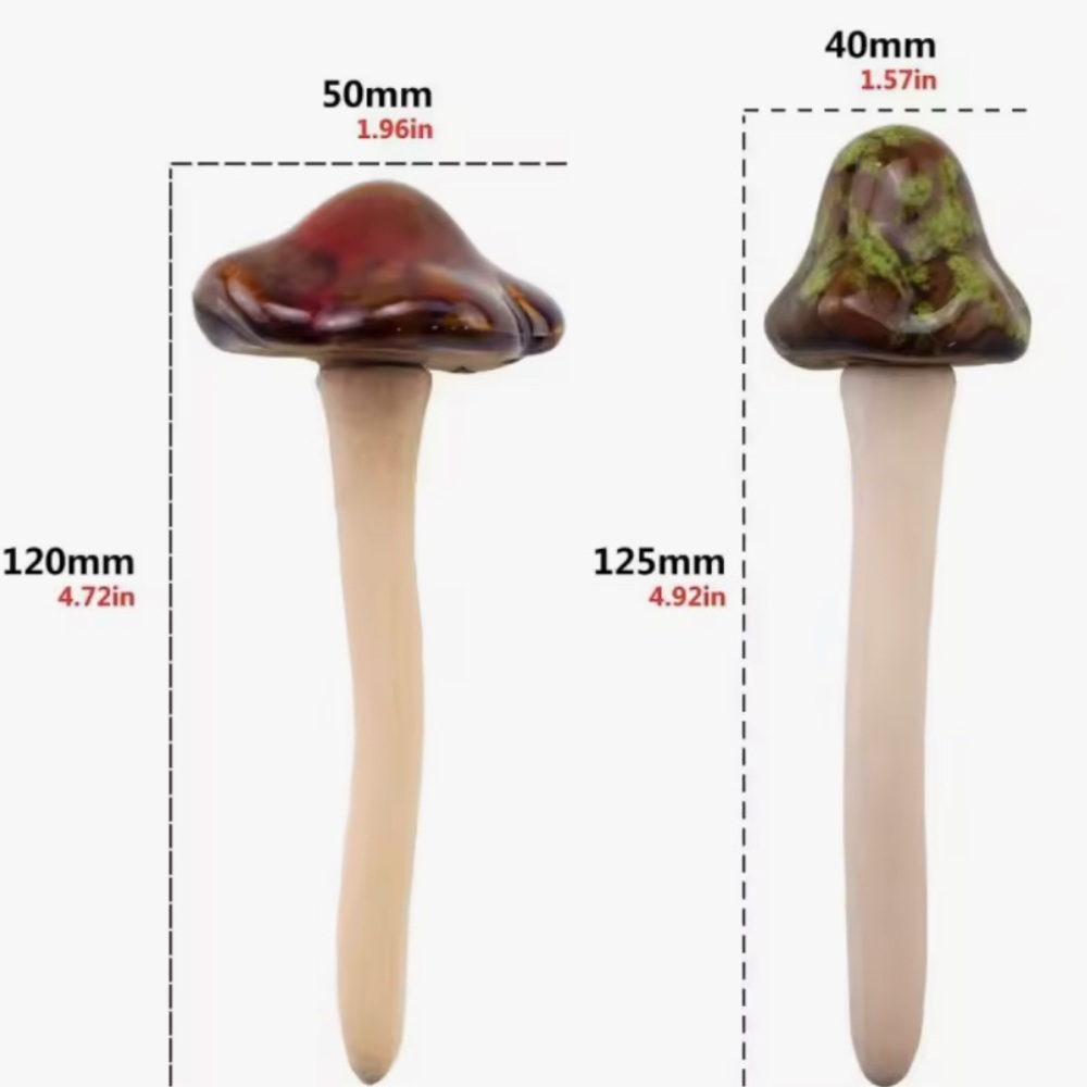 Colorful Ceramic hand made Mushrooms set of 8 well packaged; colors vary! New! - Picture 7 of 12